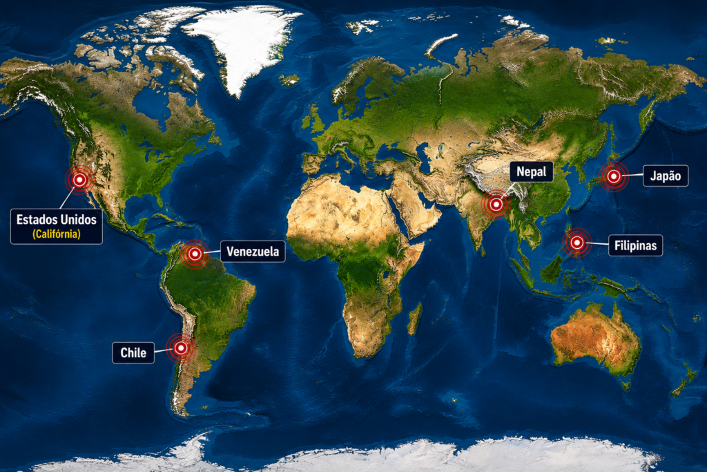 Nos últimos meses, seis terremotos em países diferentes abalaram o mundo