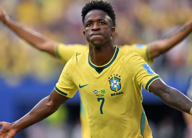 Com show de Vini Jr , Brasil goleia a Escócia por 3×0