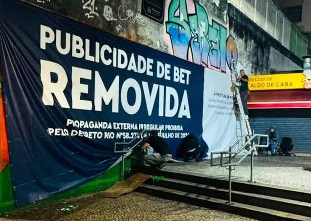 Prefeitura Rio de Janeiro anuncia proibição de publicidade de bets em espaços público.